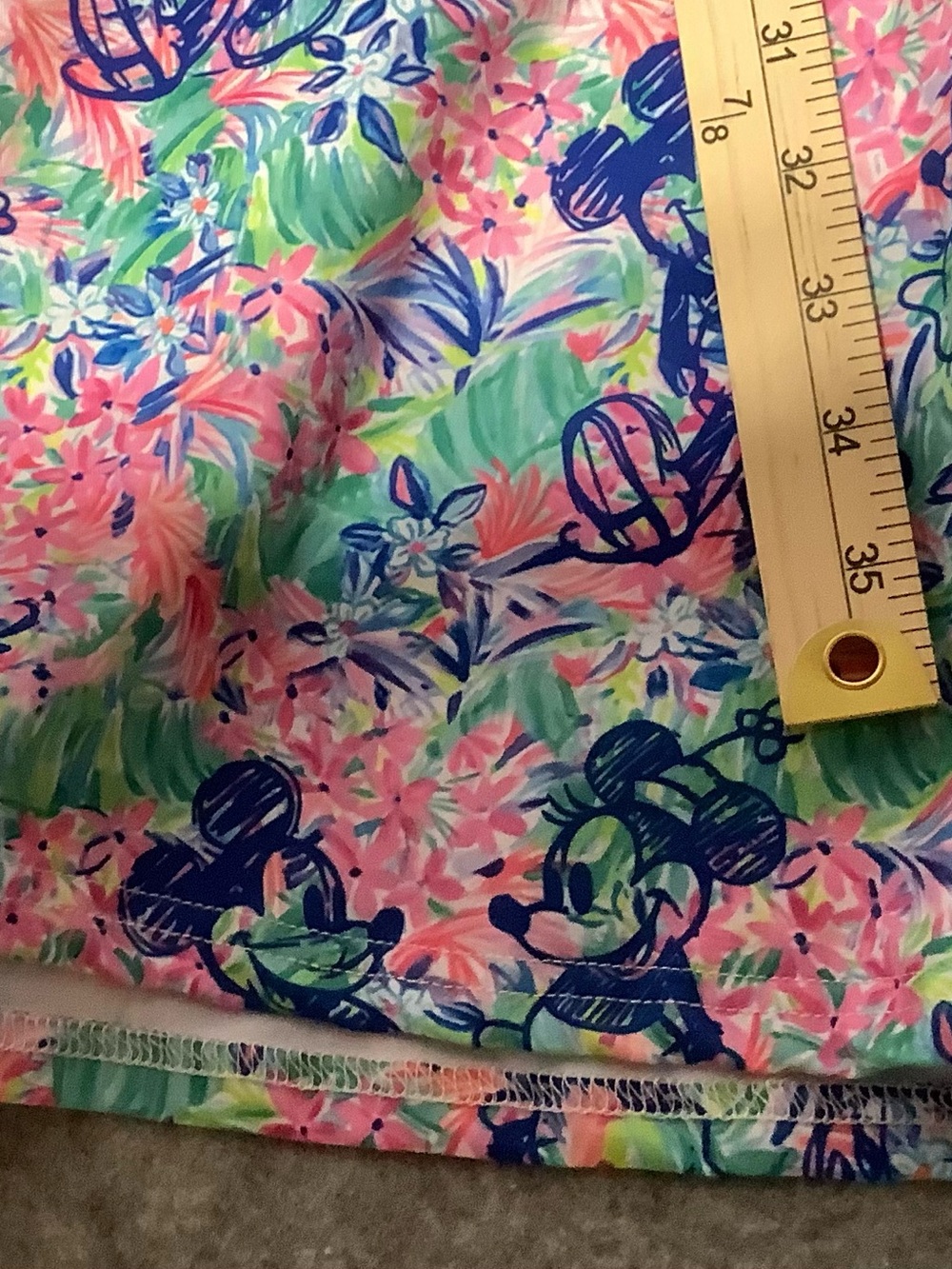 POCKETS!!! Pink Green Blue Tropical Floral Dress inspired by Disney motif - Picture 6 of 7